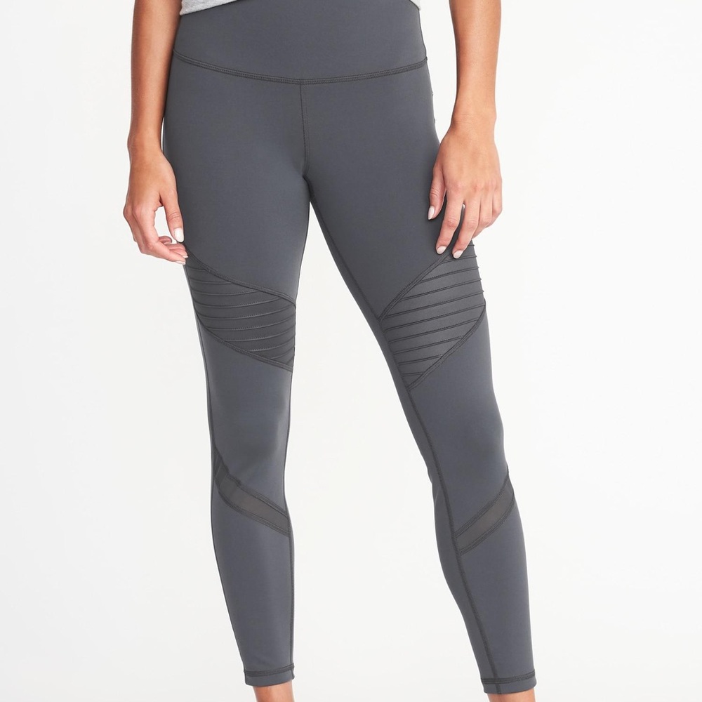 Old Navy High Rise 7/8 Gray Moto Leggings NWOT